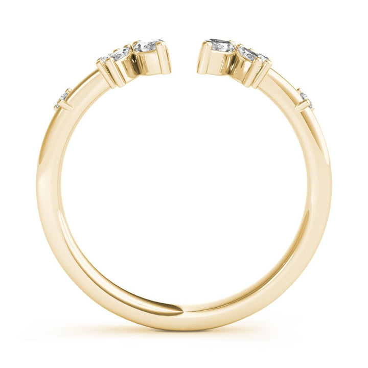 0.25CTW 14K Gold Fancy Wrap Around Open Style Band With Marquise And Round Cut Diamonds - Diamond Ring - Design Jewellers Edmonton