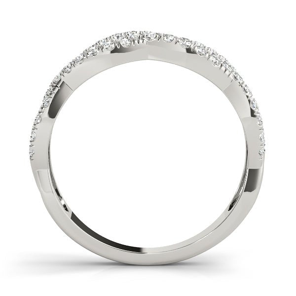 0.25CTW 14K Gold Intertwined Multi - Row Diamond Design Band - Diamond Ring - Design Jewellers Edmonton