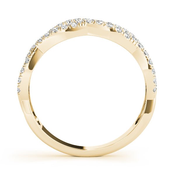 0.25CTW 14K Gold Intertwined Multi - Row Diamond Design Band - Diamond Ring - Design Jewellers Edmonton