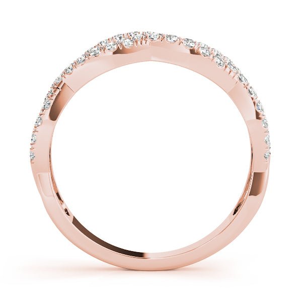 0.25CTW 14K Gold Intertwined Multi - Row Diamond Design Band - Diamond Ring - Design Jewellers Edmonton