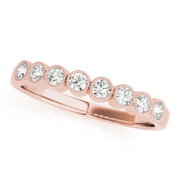 0.25CTW 14K Gold Multi Stone Bezel Set Round Cut Diamond Band - Diamond Ring - Design Jewellers Edmonton