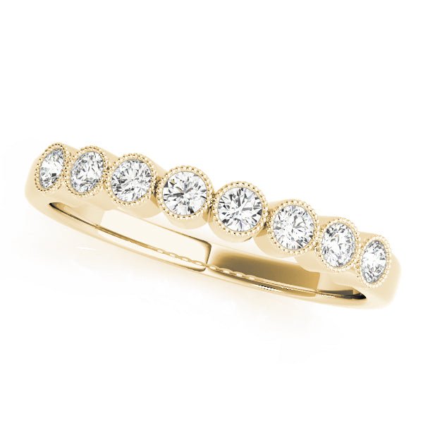 0.25CTW 14K Gold Multi Stone Bezel Set Round Cut Diamond Band - Diamond Ring - Design Jewellers Edmonton