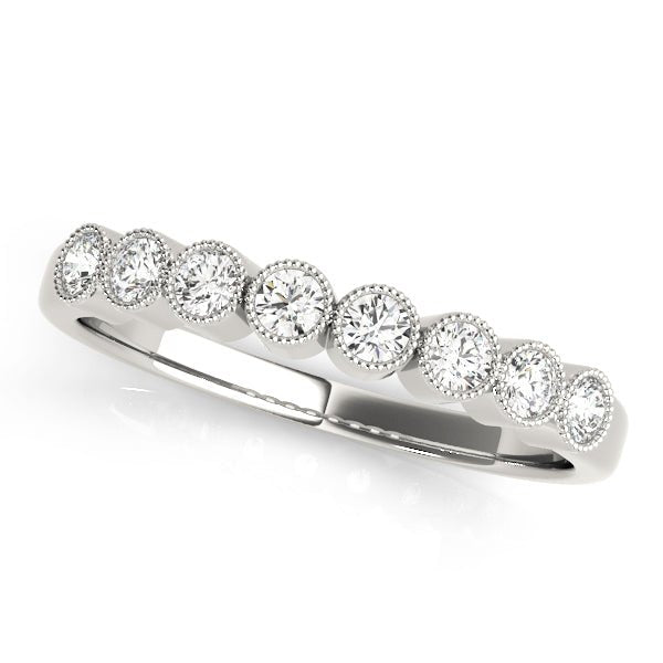 0.25CTW 14K Gold Multi Stone Bezel Set Round Cut Diamond Band - Diamond Ring - Design Jewellers Edmonton