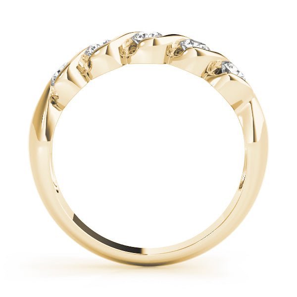 0.25CTW 14K Gold S Shape Design Round Brilliant Cut Diamond Band - Diamond Ring - Design Jewellers Edmonton