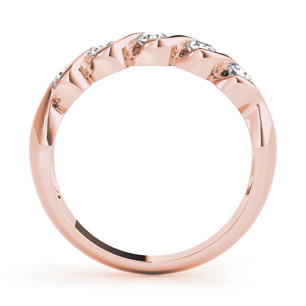 0.25CTW 14K Gold S Shape Design Round Brilliant Cut Diamond Band - Diamond Ring - Design Jewellers Edmonton