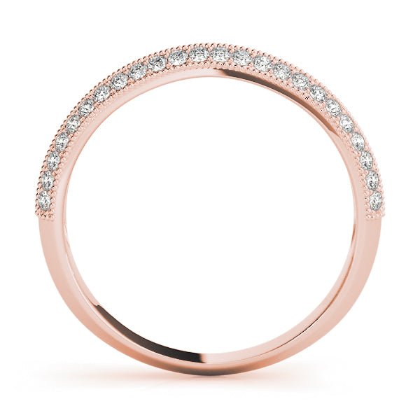 0.25CTW 14K Slim Design Pave Diamond Band - Diamond Ring - Design Jewellers Edmonton