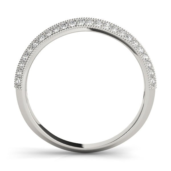 0.25CTW 14K Slim Design Pave Diamond Band - Diamond Ring - Design Jewellers Edmonton