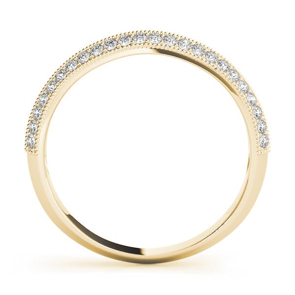 0.25CTW 14K Slim Design Pave Diamond Band - Diamond Ring - Design Jewellers Edmonton