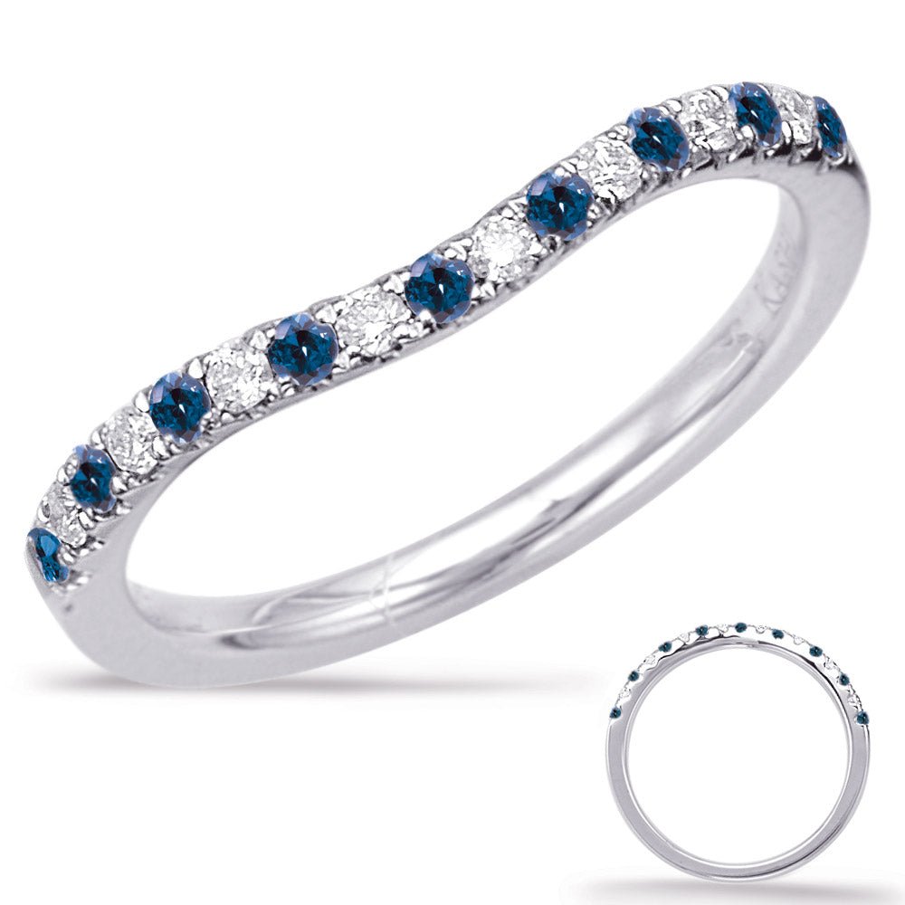 0.28 ctw. ELEGANT GOLD SAPPHIRE & DIAMOND BAND - Luxury Rings - Design Jewellers Edmonton
