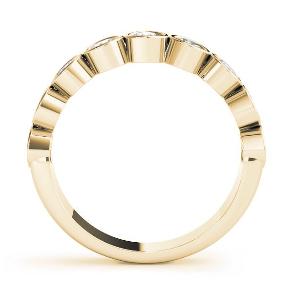 0.30CTW 14K Gold Multi Stone Bezel Set Round Cut Diamond Band - Diamond Ring - Design Jewellers Edmonton