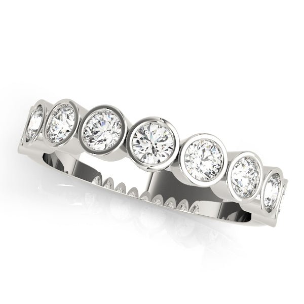 0.30CTW 14K Gold Multi Stone Bezel Set Round Cut Diamond Band - Diamond Ring - Design Jewellers Edmonton