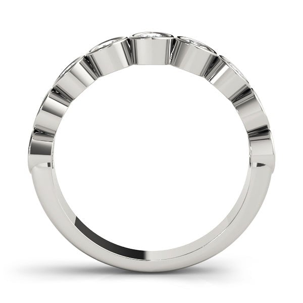 0.30CTW 14K Gold Multi Stone Bezel Set Round Cut Diamond Band - Diamond Ring - Design Jewellers Edmonton