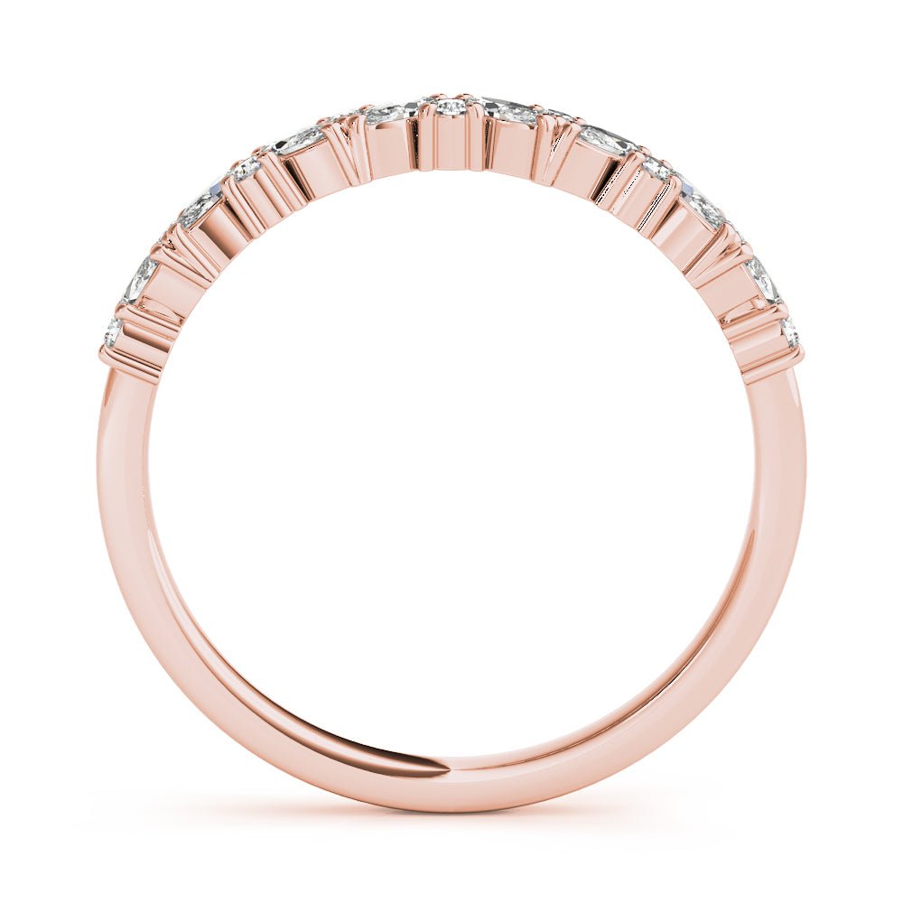 0.33CTW 14K Gold Marquise And Round Brilliant Cut Diamond Band - Diamond Ring - Design Jewellers Edmonton