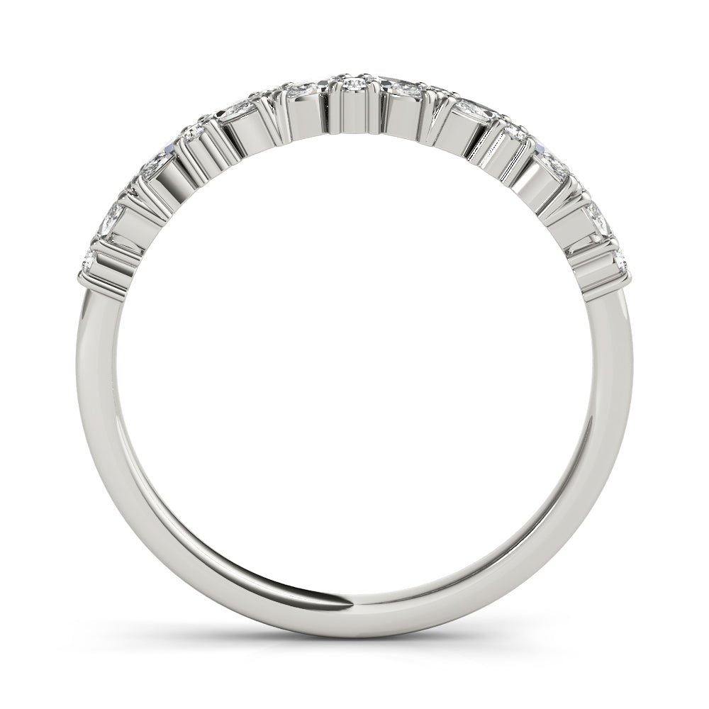 0.33CTW 14K Gold Marquise And Round Brilliant Cut Diamond Band - Diamond Ring - Design Jewellers Edmonton