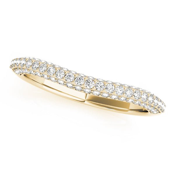 0.33CTW 14K Gold Pave Diamond Design in a 3 Row Band With A Sligthly U - Shape Center - Diamond Ring - Design Jewellers Edmonton