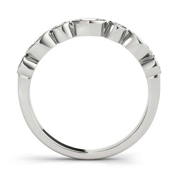 0.33CTW 14K Gold Slim Eye Shape Design Bezel Set Diamond Band - Diamond Ring - Design Jewellers Edmonton