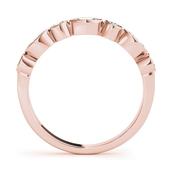 0.33CTW 14K Gold Slim Eye Shape Design Bezel Set Diamond Band - Diamond Ring - Design Jewellers Edmonton