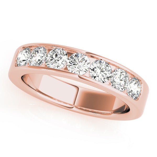 0.35CTW 14K Round Brilliant Cut 7 Stone Channel Set Diamond Band - Diamond Ring - Design Jewellers Edmonton