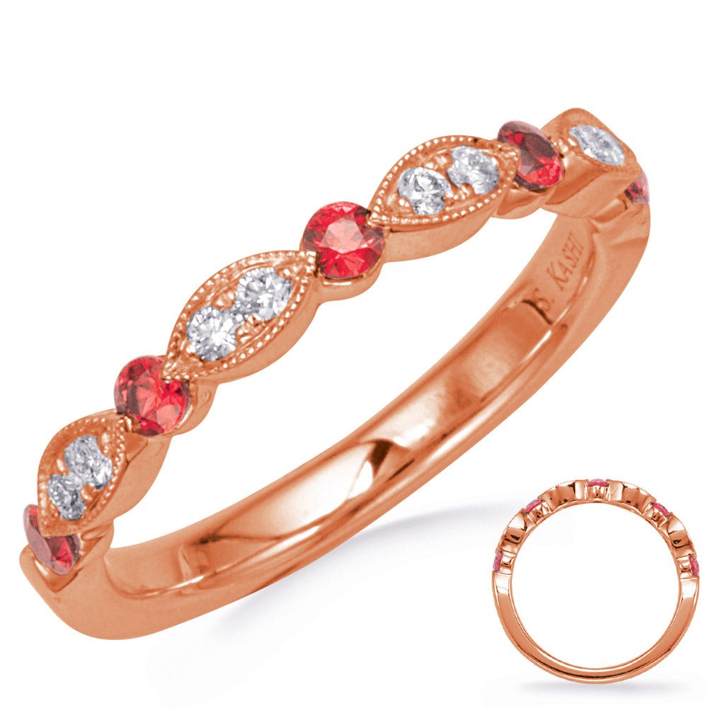 0.37 ctw. GOLD RUBY & DIAMOND RING