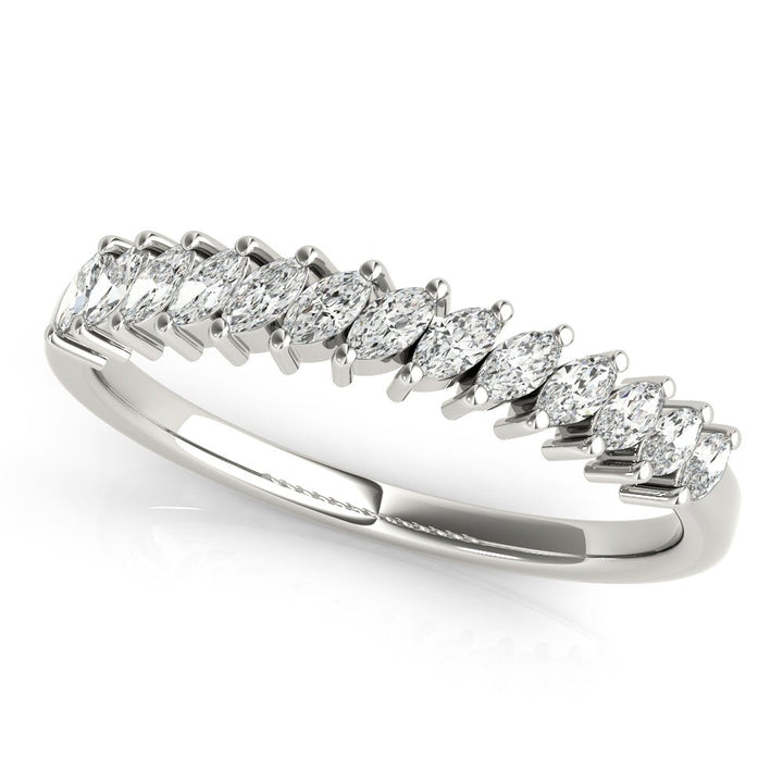 0.40CTW 14K Gold Angle Set Multi Stone Marquise Cut Diamond Band - Diamond Ring - Design Jewellers Edmonton
