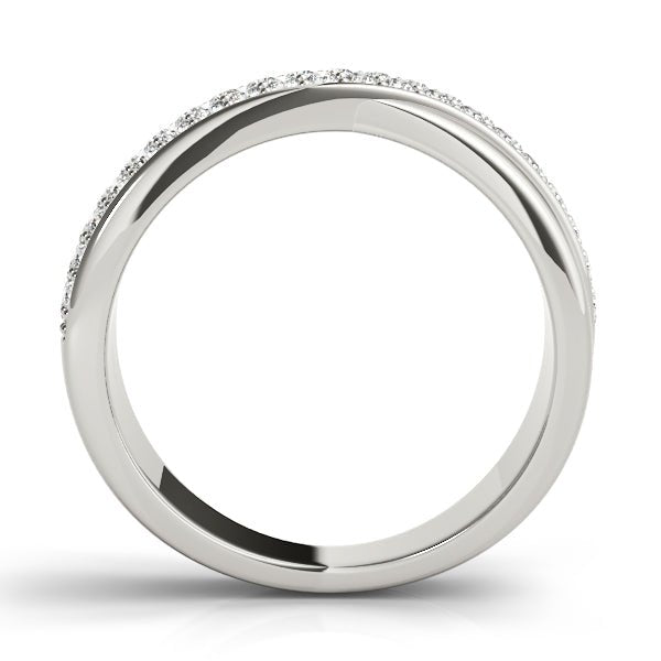0.40CTW 14K Gold Double Row Overlay Diamond Style Crossover Design Band - Diamond Ring - Design Jewellers Edmonton