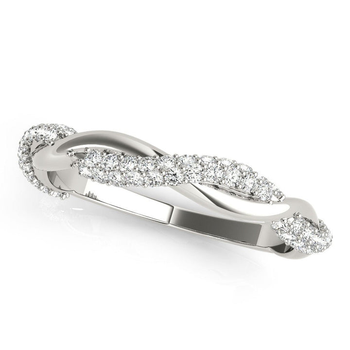 0.40CTW 14K Gold Intertwined Twisted Design Diamond Band - Diamond Ring - Design Jewellers Edmonton