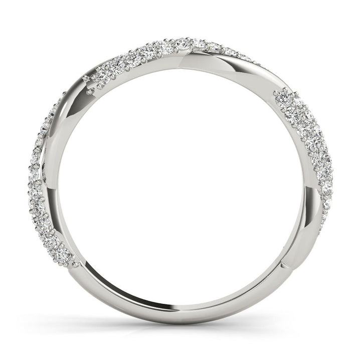 0.40CTW 14K Gold Intertwined Twisted Design Diamond Band - Diamond Ring - Design Jewellers Edmonton