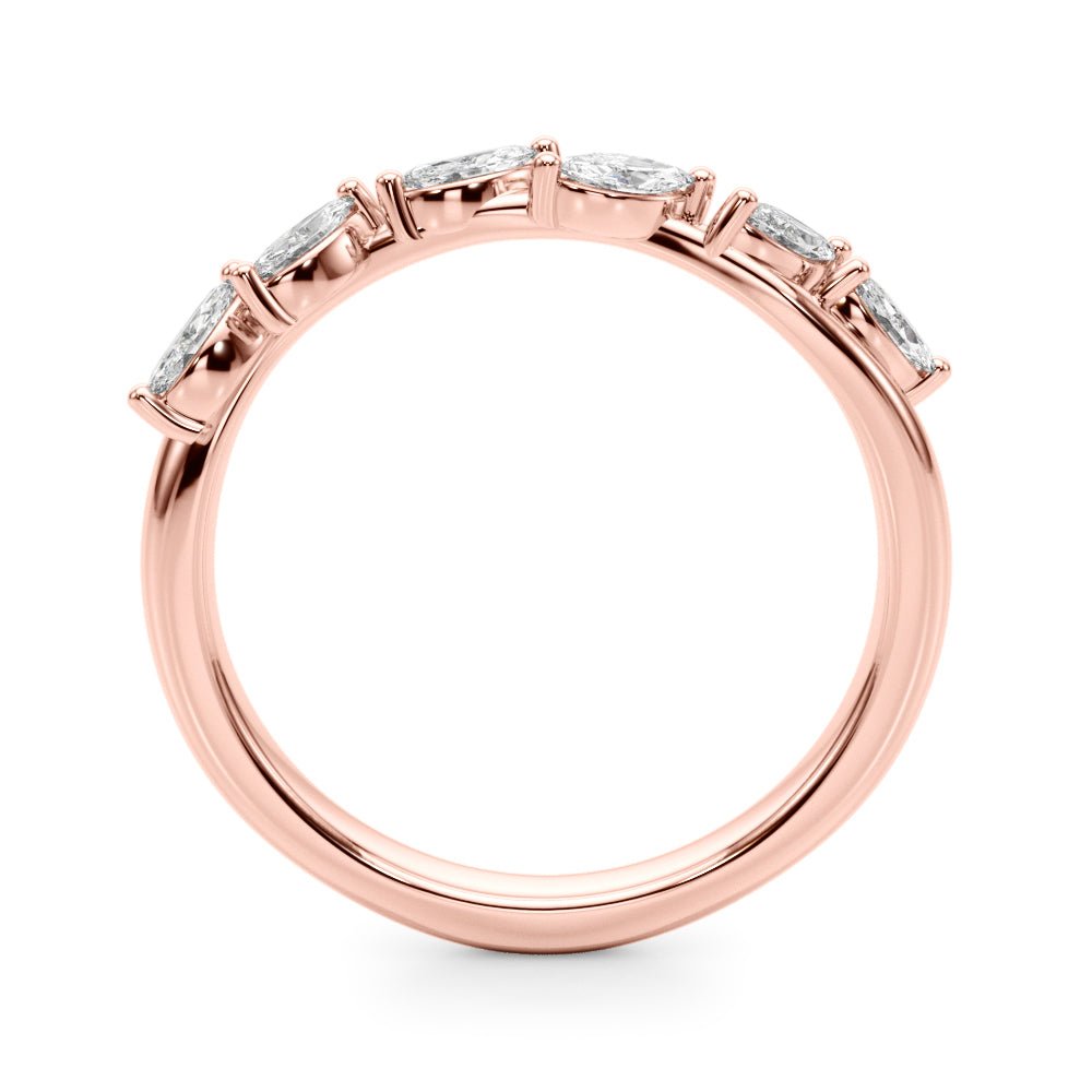 0.40CTW 14K Gold Marquise Diamond Band In A Leaf Design - Diamond Ring - Design Jewellers Edmonton