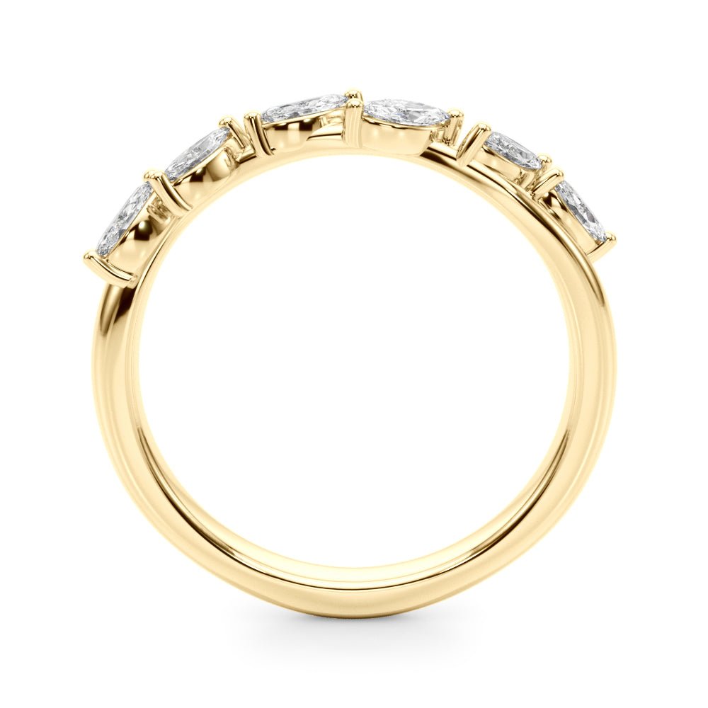 0.40CTW 14K Gold Marquise Diamond Band In A Leaf Design - Diamond Ring - Design Jewellers Edmonton