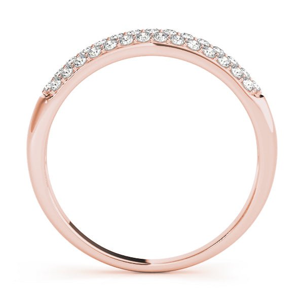 0.40CTW 14K Gold Multi - Row Pave Diamond Band With A Rounded Design - Diamond Ring - Design Jewellers Edmonton