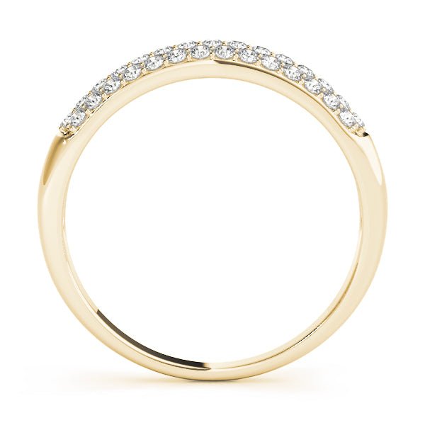 0.40CTW 14K Gold Multi - Row Pave Diamond Band With A Rounded Design - Diamond Ring - Design Jewellers Edmonton