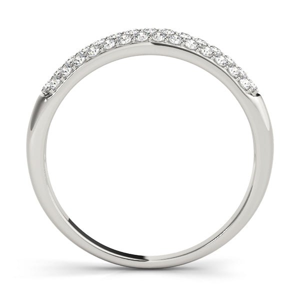 0.40CTW 14K Gold Multi - Row Pave Diamond Band With A Rounded Design - Diamond Ring - Design Jewellers Edmonton