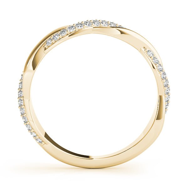 0.40CTW 14K Gold Multi - Row Twisted Design Pave Diamond Band - Diamond Ring - Design Jewellers Edmonton