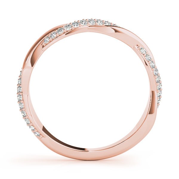0.40CTW 14K Gold Multi - Row Twisted Design Pave Diamond Band - Diamond Ring - Design Jewellers Edmonton