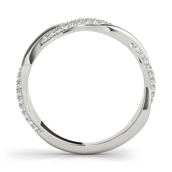 0.40CTW 14K Gold Multi - Row Twisted Design Pave Diamond Band - Diamond Ring - Design Jewellers Edmonton