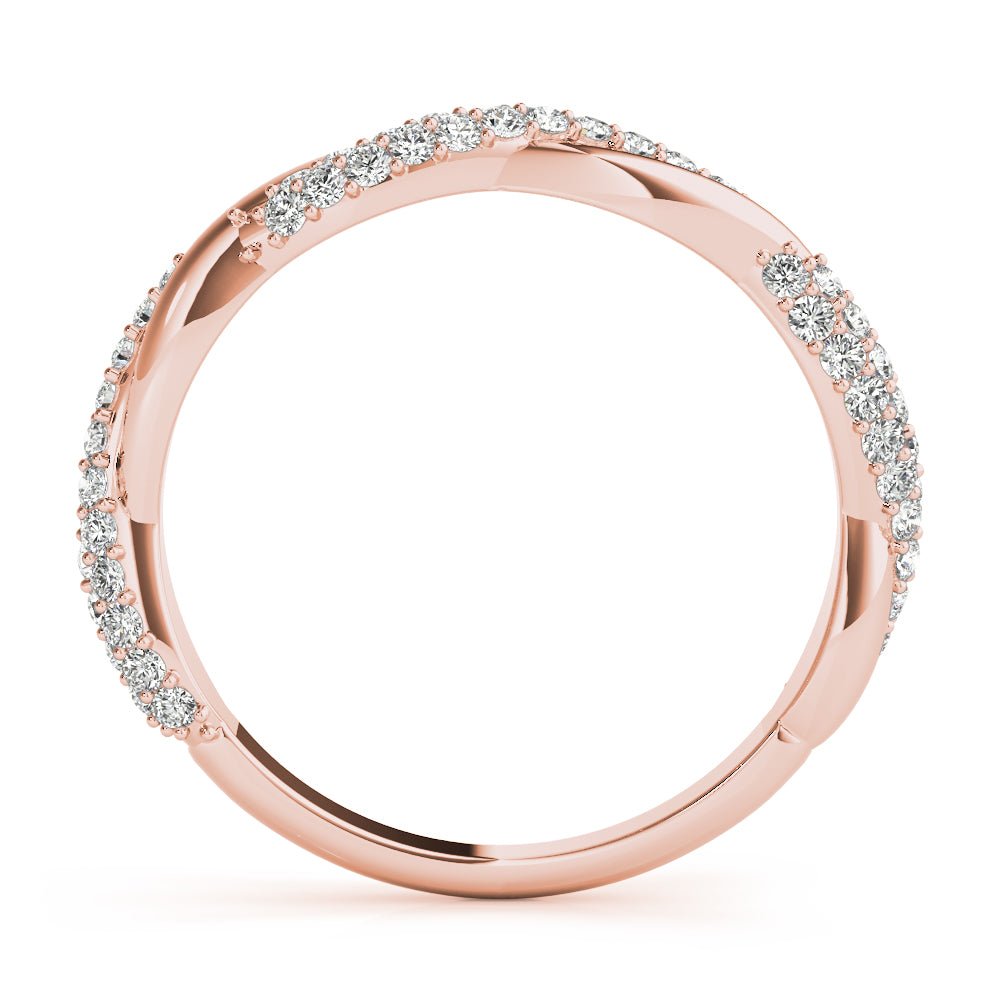 0.40CTW 14K Gold Pave Diamond Twisted Intertwined Design - Diamond Ring - Design Jewellers Edmonton