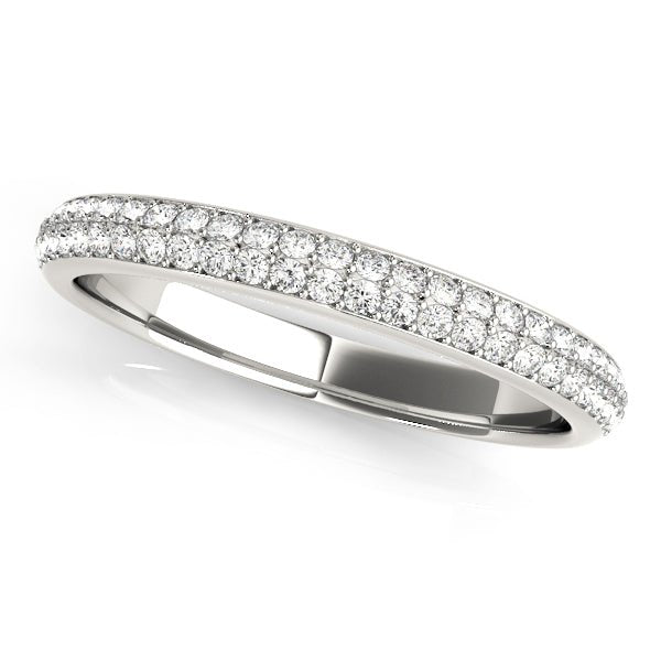 0.40CTW 14K Gold Slim Design Pave Diamond Band - Diamond Ring - Design Jewellers Edmonton
