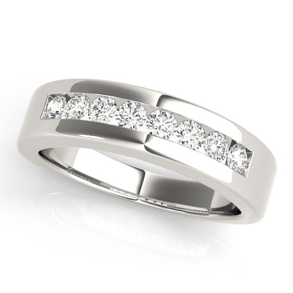 0.40CTW 14K Round Brilliant Cut 8 Stone Diamond Channel Set Band - Diamond Ring - Design Jewellers Edmonton