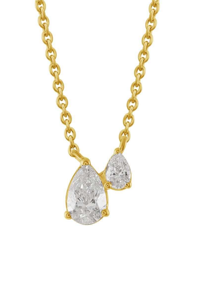 0.41 ctw. YELLOW GOLD DIAMOND NECKLACE
