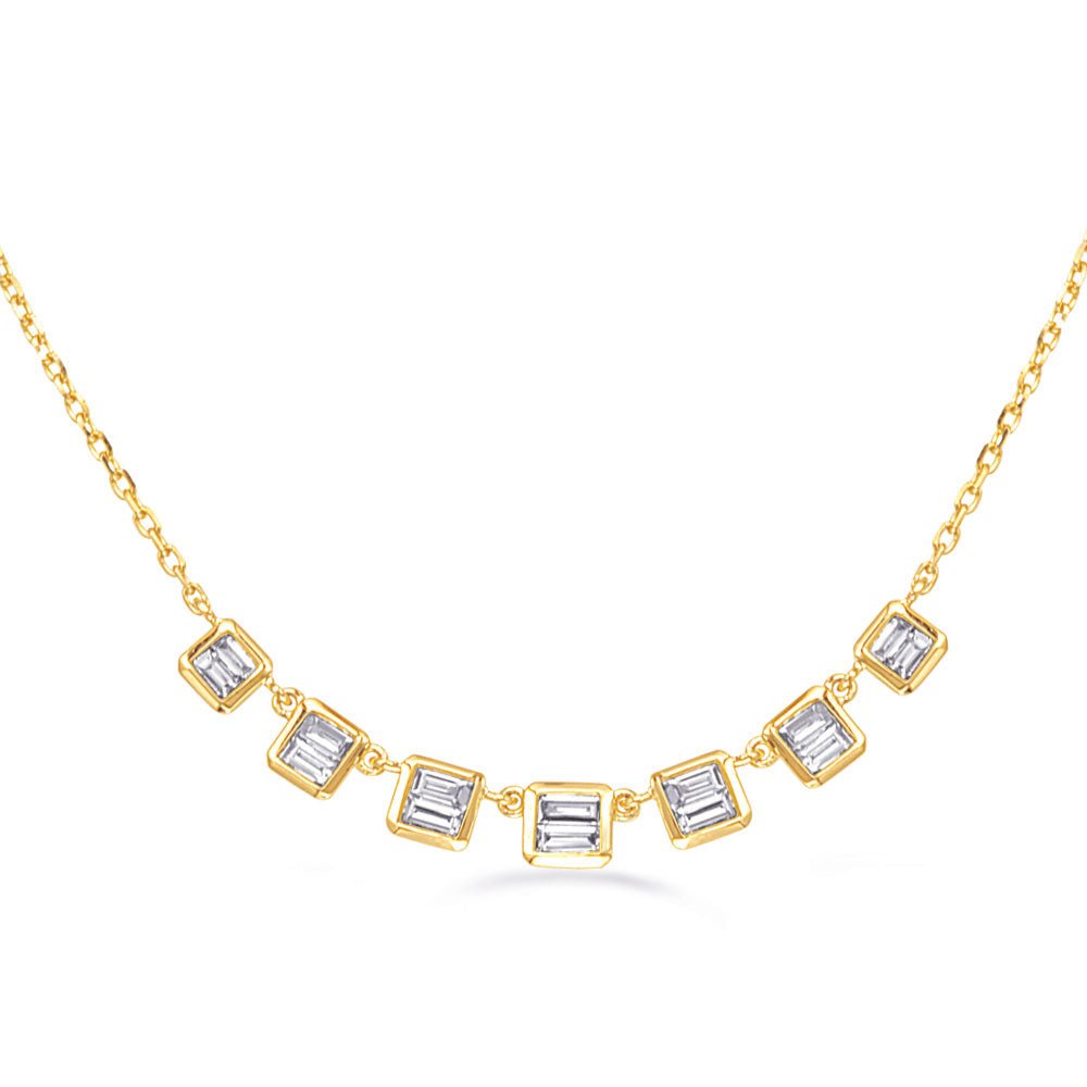 0.42 ctw. Elegant Gold Diamond Necklace - Design Jewellers Edmonton