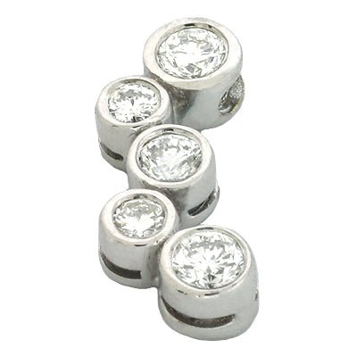 0.50 ctw. 5 STONE BEZEL SET DIAMOND PENDANT