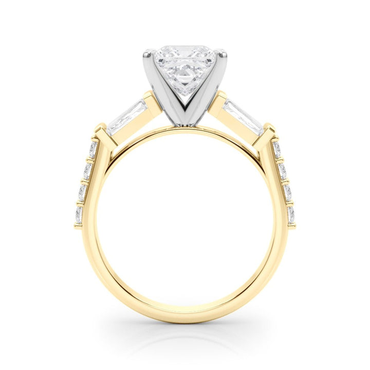 0.50CT 14K Princess Cut Diamond Design With Baguette Diamonds - Engagement rings - Design Jewellers Edmonton