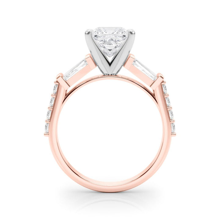 0.50CT 14K Princess Cut Diamond Design With Baguette Diamonds - Engagement rings - Design Jewellers Edmonton