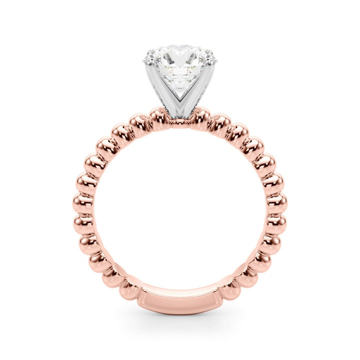0.50CT 14K Solitaire Diamond Ring With Fancy Bead Design Shoulders - Engagement rings - Design Jewellers Edmonton
