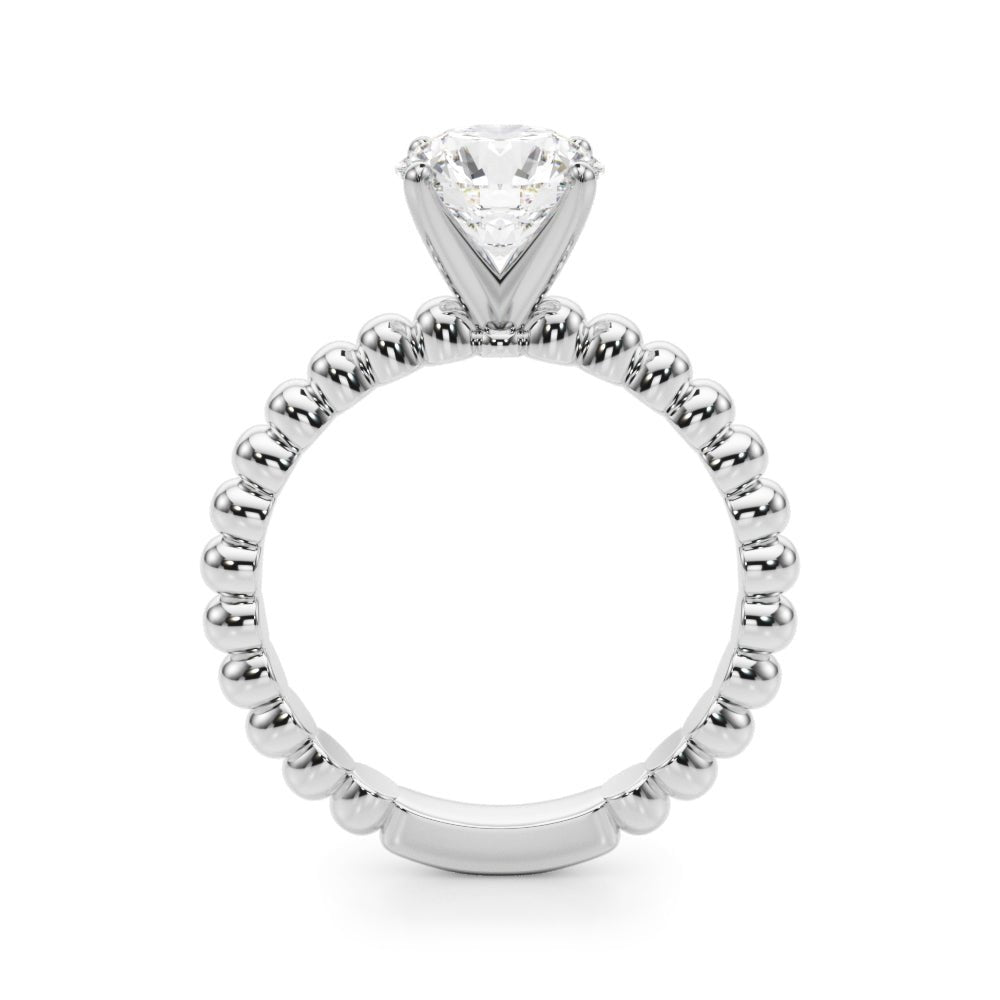 0.50CT 14K Solitaire Diamond Ring With Fancy Bead Design Shoulders - Engagement rings - Design Jewellers Edmonton