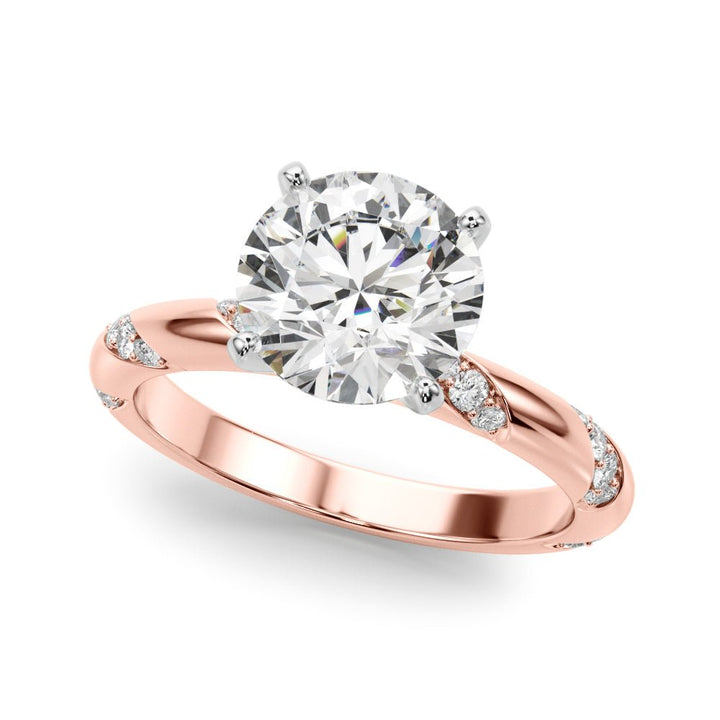 0.50CT 14K t. Gold Solitaire with Diamond Accented Shoulders - Engagement rings - Design Jewellers Edmonton