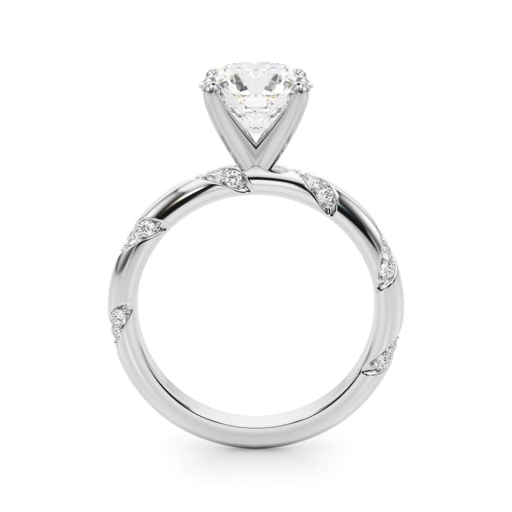 0.50CT 14K t. Gold Solitaire with Diamond Accented Shoulders - Engagement rings - Design Jewellers Edmonton