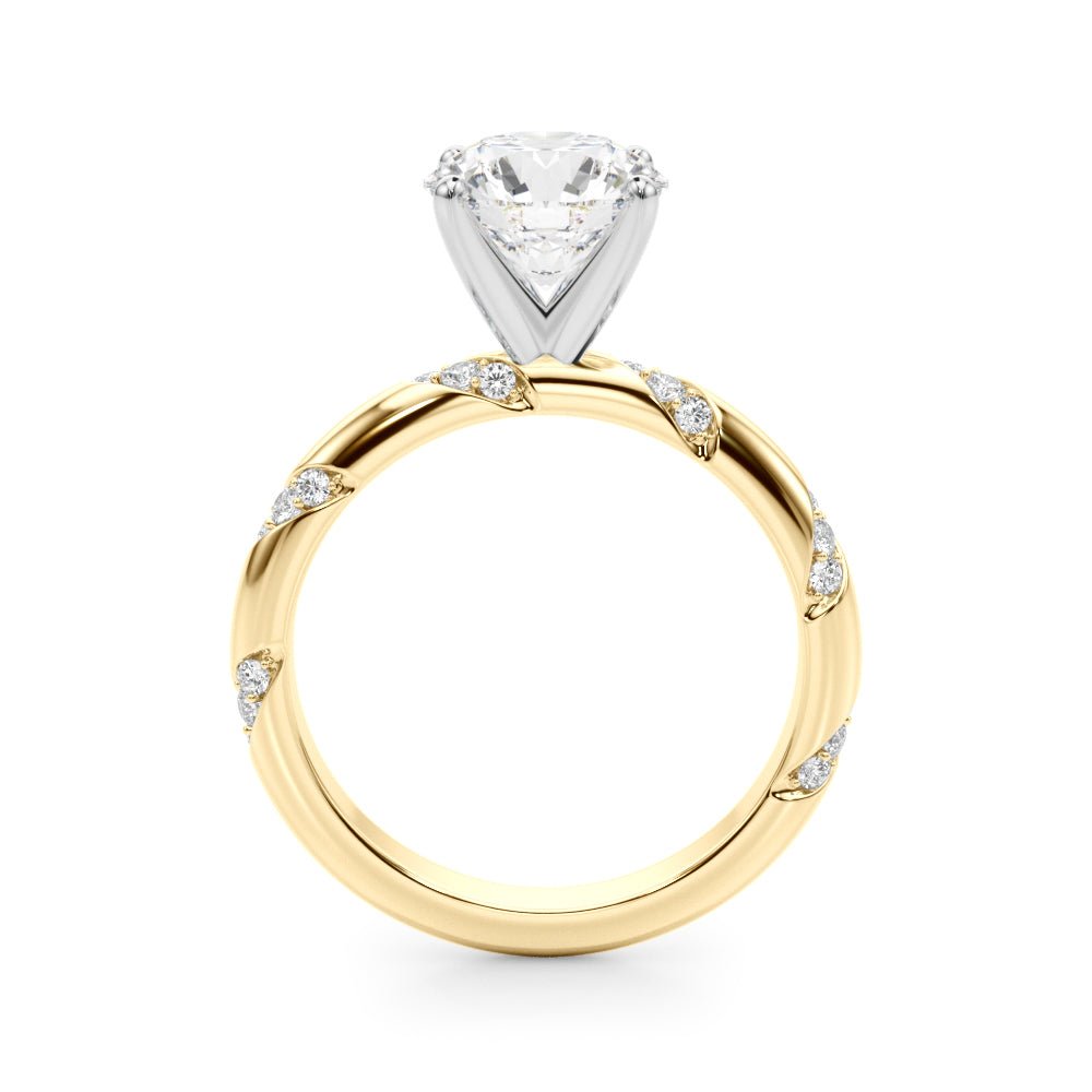 0.50CT 14K t. Gold Solitaire with Diamond Accented Shoulders - Engagement rings - Design Jewellers Edmonton