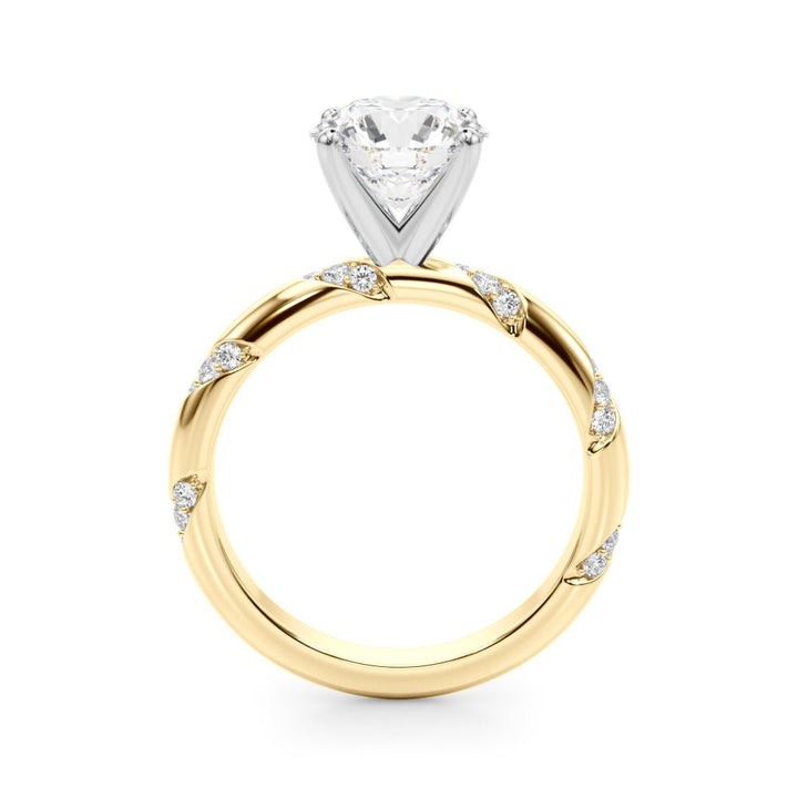 0.50CT 14K t. Gold Solitaire with Diamond Accented Shoulders - Engagement rings - Design Jewellers Edmonton
