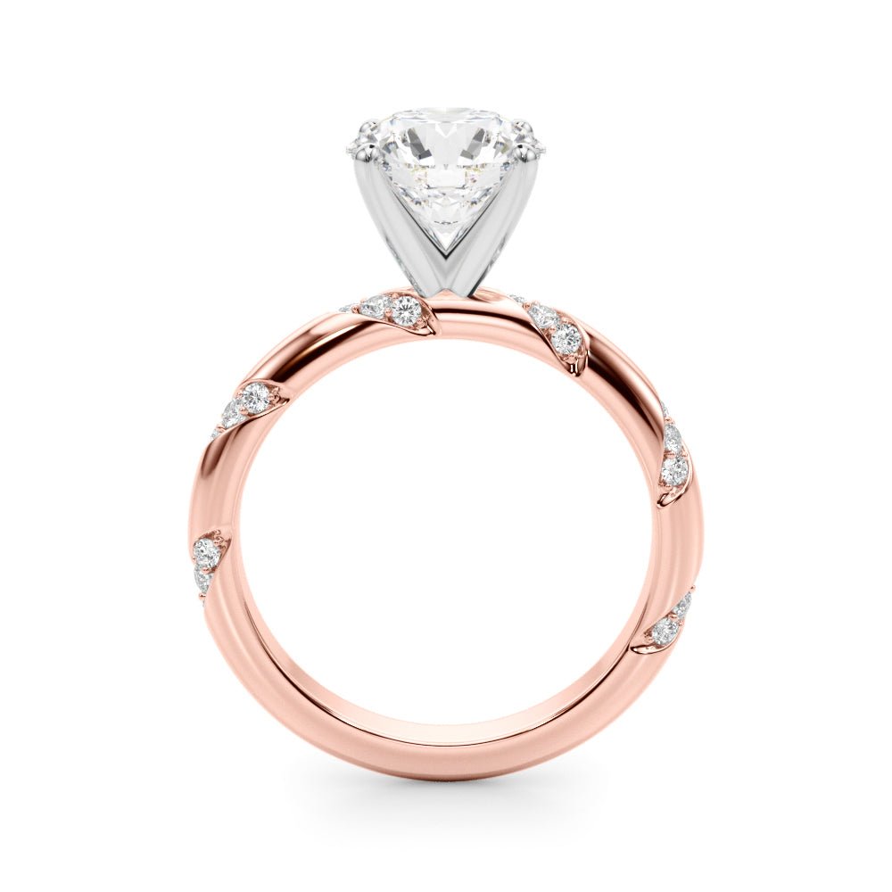 0.50CT 14K t. Gold Solitaire with Diamond Accented Shoulders - Engagement rings - Design Jewellers Edmonton